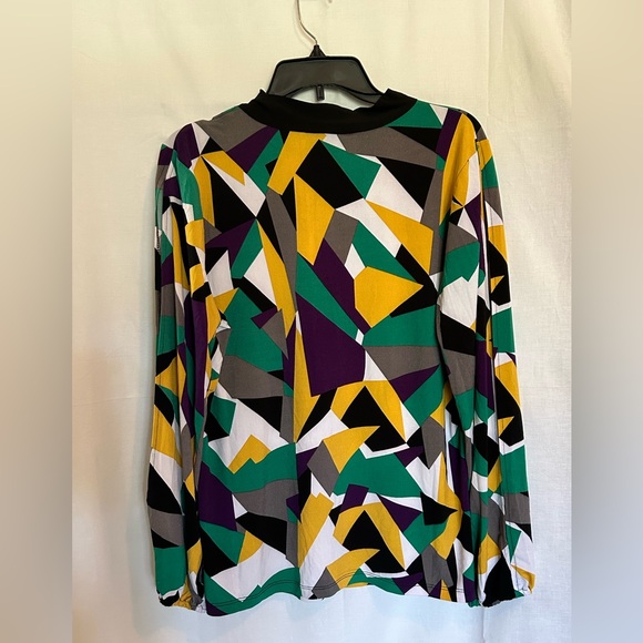 Ashley Stewart - Multicolor Geometric Blouse - Picture 10 of 11